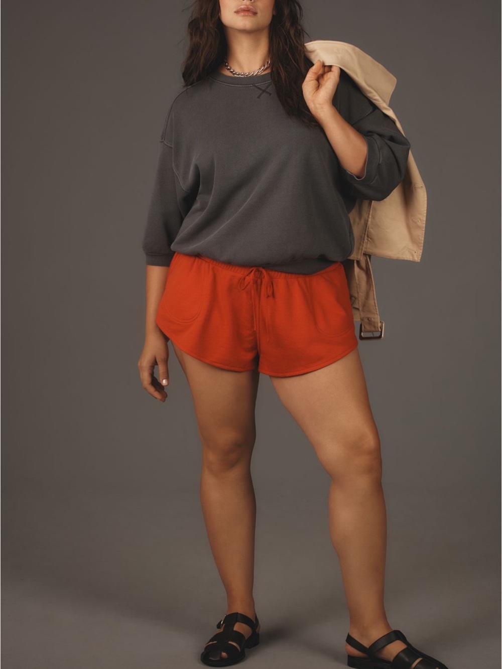 Pilcro Niki Bubble Sweatshirt in Charcoal - Picture 4 of 12